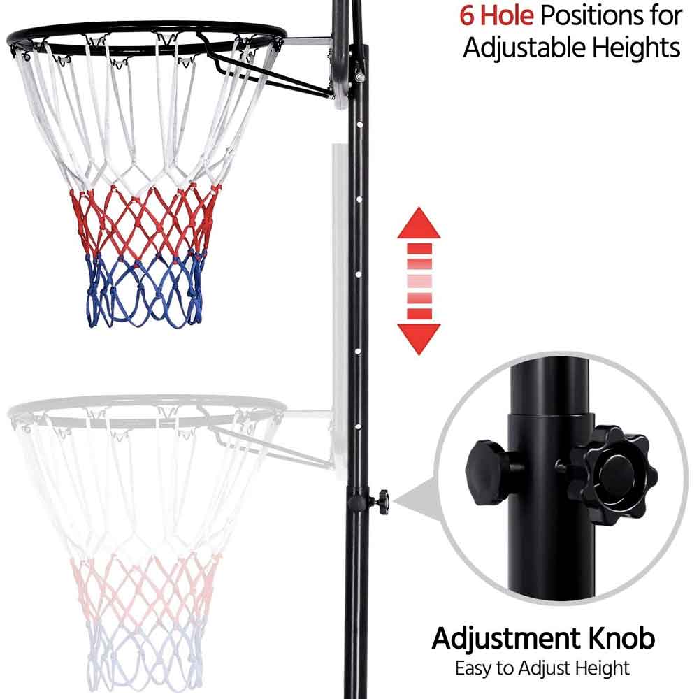 Pro Portable Basketball Stand System Hoop Height Adjustable Net Ring -  Little Kids Business